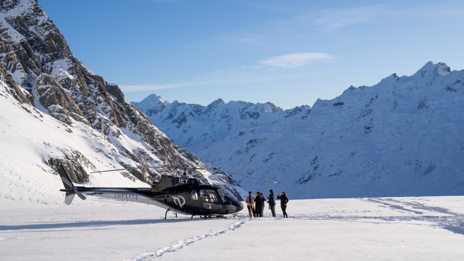 Dining on a glacier surrounded by breathtaking views—this is living