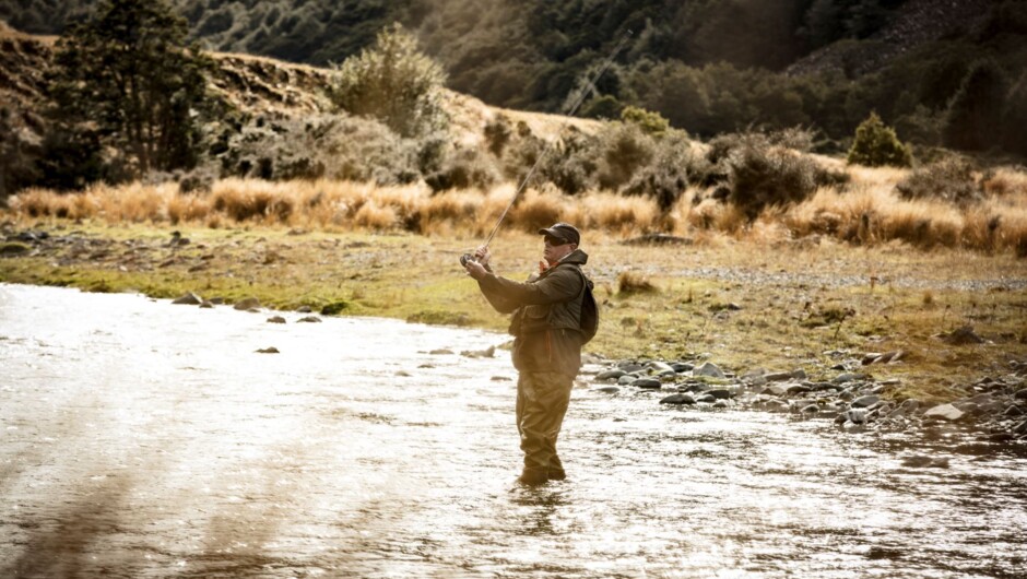 Enjoy flyfishing in the summer months right on the doorstep of our hut.