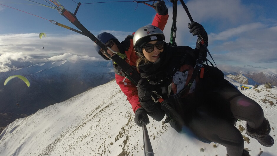 Paragliding the summit of Coronet Peak