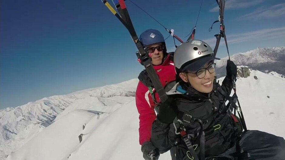 Soaring the Coronet Peak summit