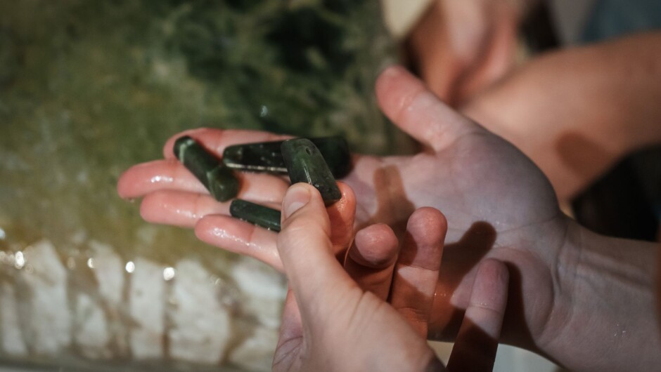 Hand-pick your own piece of pounamu to take home.