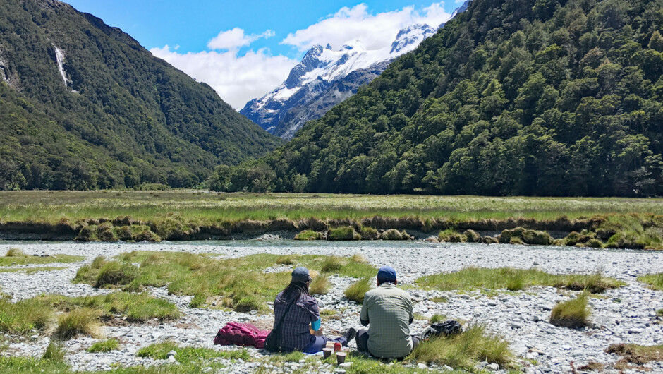 View of the Southern Alps from lunch spot