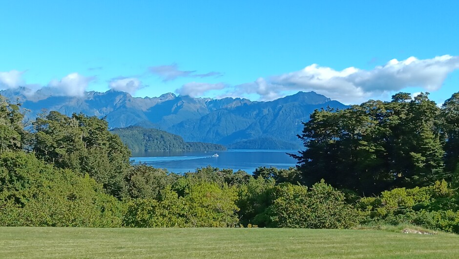 Stunning views of Lake Manapouri and the Cathedral Peaks