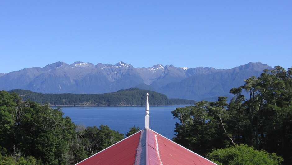 Historic accommodation with view of Lake Manapouri