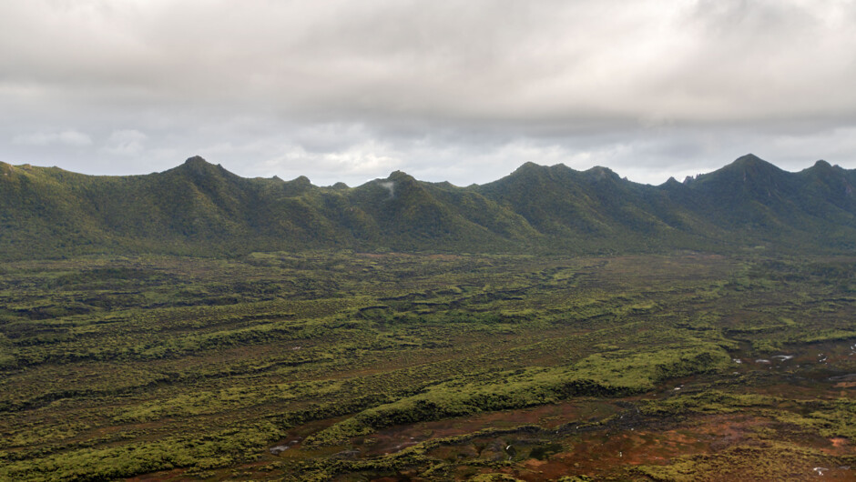 The spectacular Ruggedy Range stretching out over Stewart Island