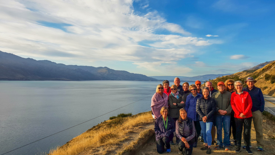 Group photo at Lake Hawea