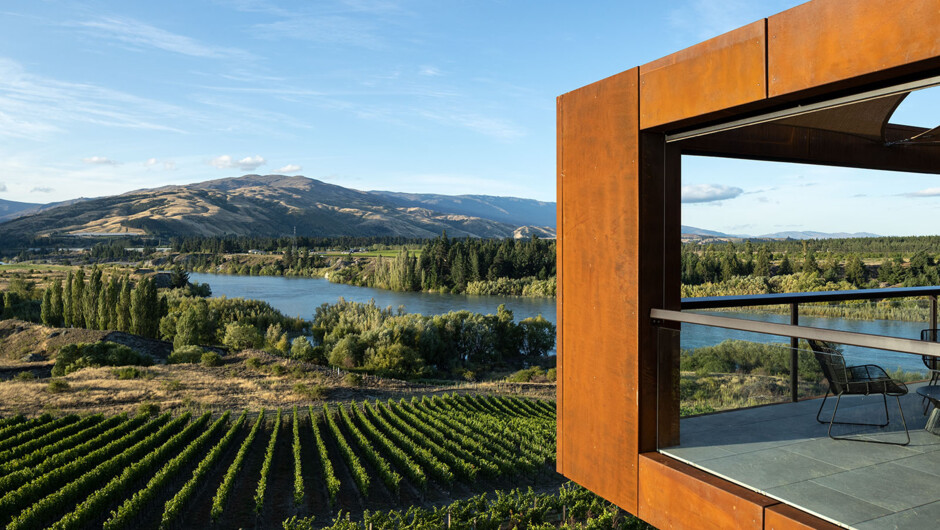 Te Kano Estate - cantilevered cellar door offers spectacular views