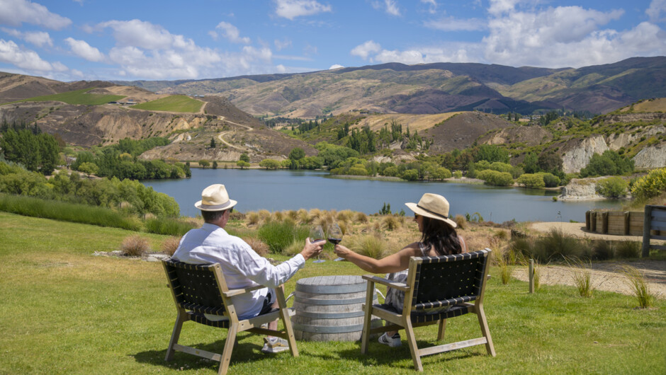 Stunning views overlooking the Bannockburn Inlet at Carrick Winery & Restaurant