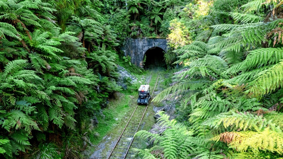 Go through all 24 of the line's hand-cut tunnels