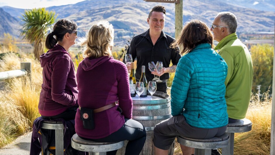 Enjoy a stop at the famous Mt Difficulty Winery Bannockburn.