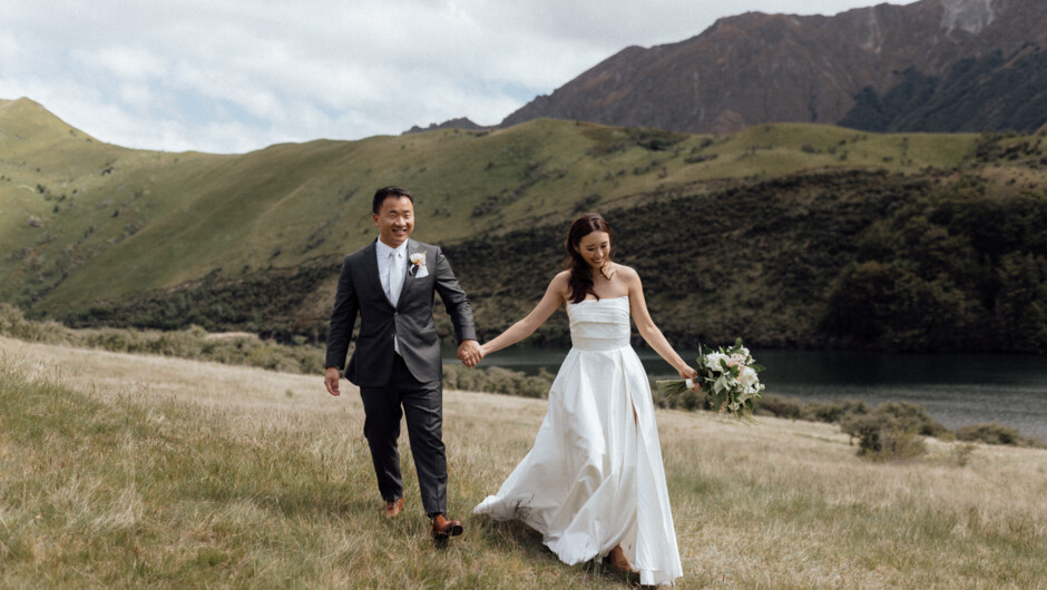 Queenstown Elopement Wedding at Moke Lake