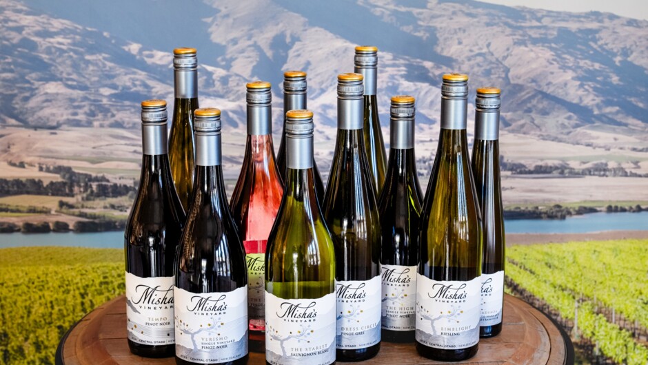 A fantastic selection of premium single-vineyard wines to try at Misha's Vineyard