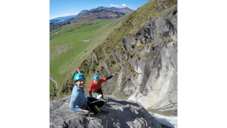 Best seat in the house on Level 2 Waterfall Climb