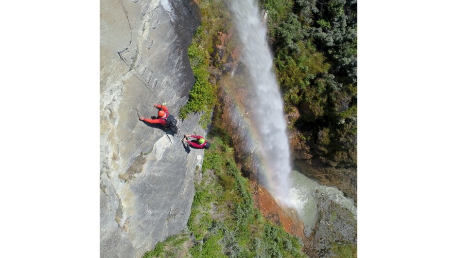 Nearing the top of Falcon Falls Wildwire Level 3