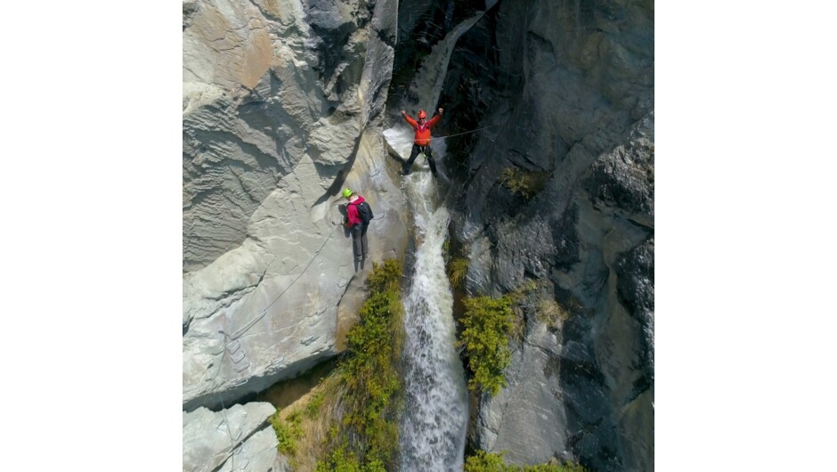 Reaching the very top of the waterfall Level 3