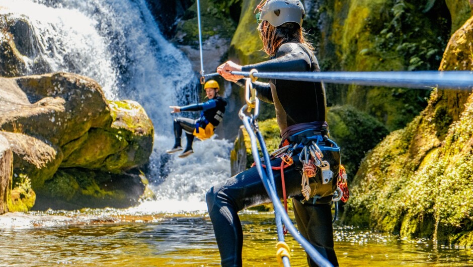 Caving and Abseiling