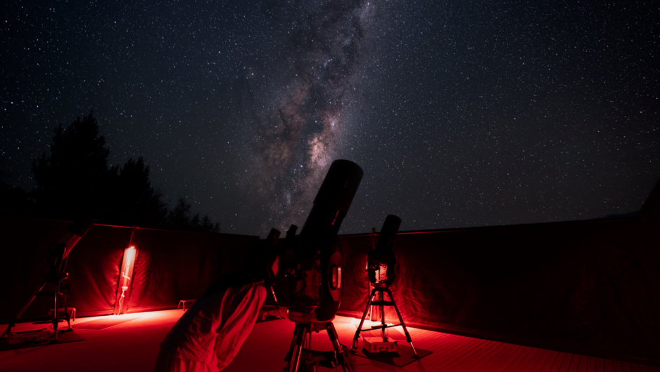 Spot objects and the milky way through high powered telescopes