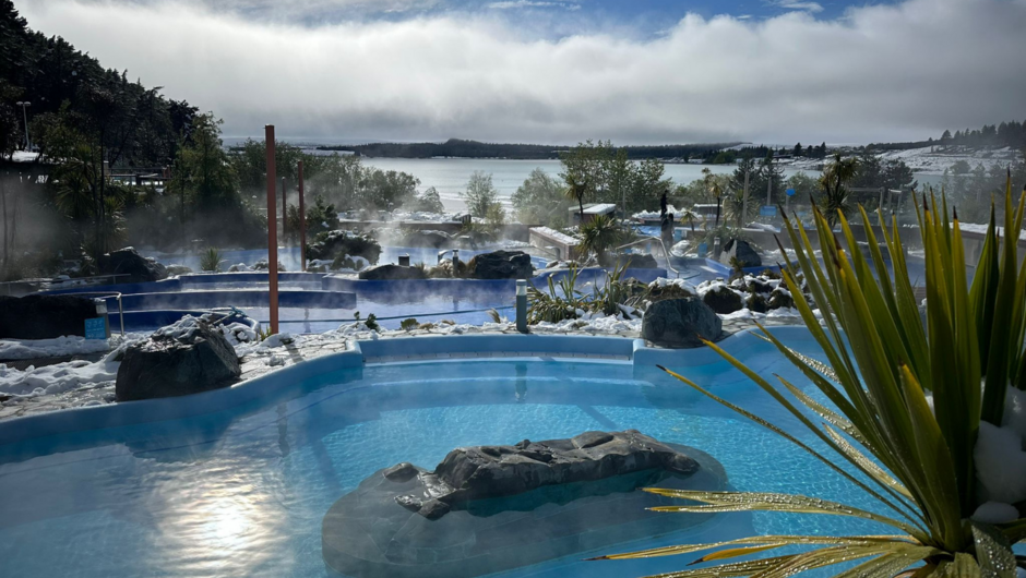 Hot Pools after snowfall