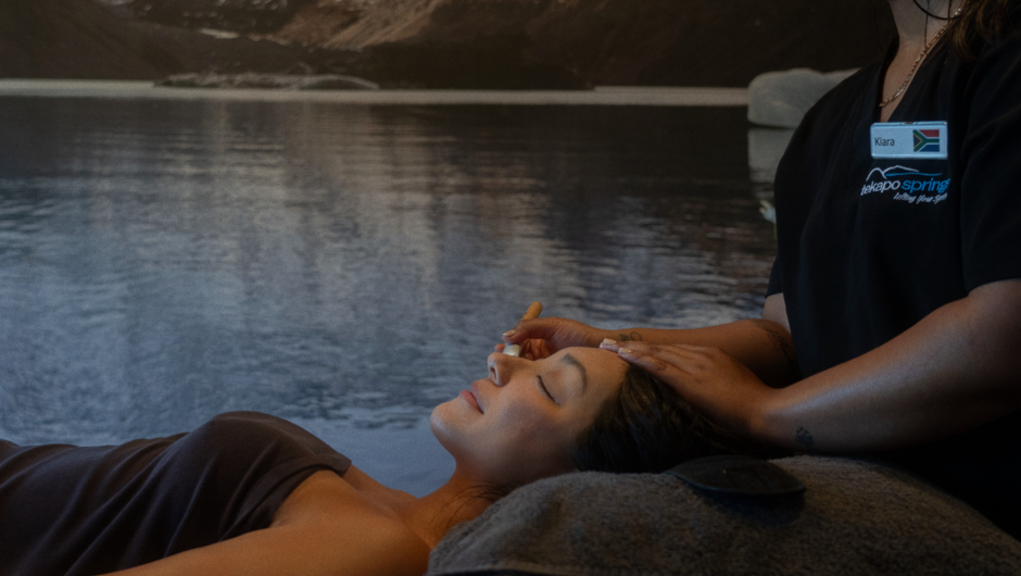 Facial treatment at Tekapo Springs