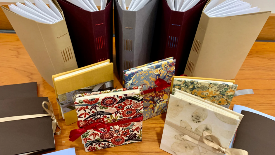 Beautiful books created at our Creative Bookbinding Workshop.