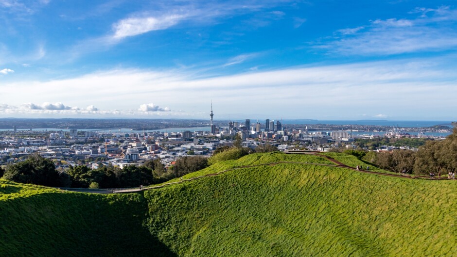 Skyline of Auckland from Mt. Eden