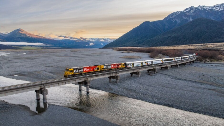 TranzAlpine Train in Scenic Class