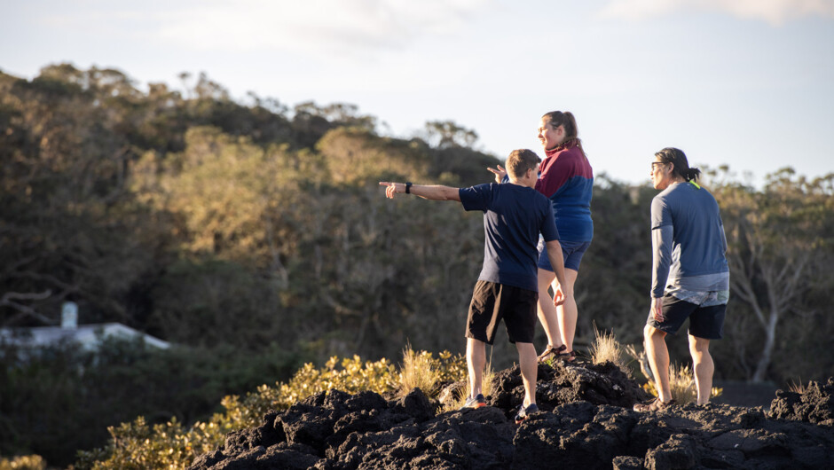 Hiking on Rangitoto Island