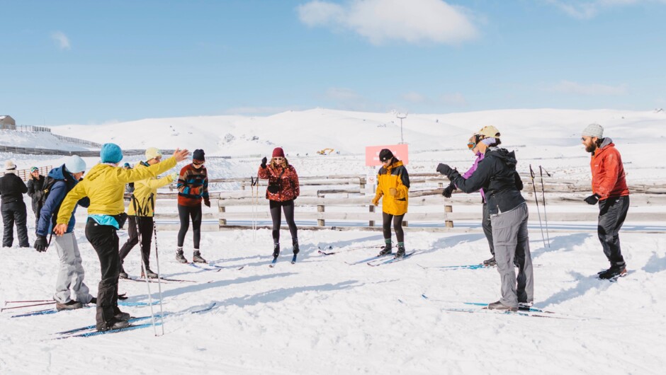 Cross-country ski lesson