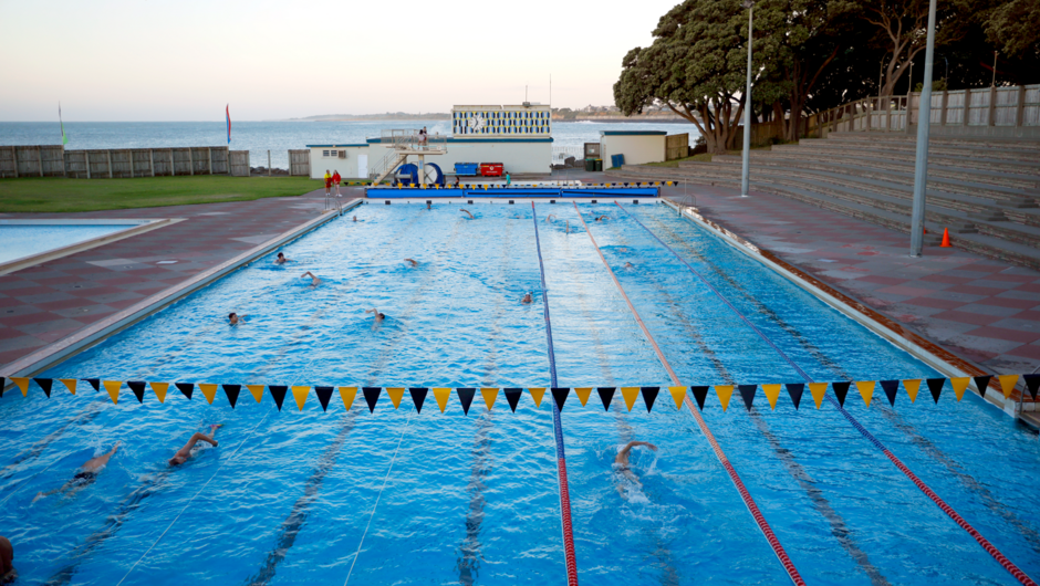 The Todd Energy Aquatic Centre outdoor pool is open during the summer months.