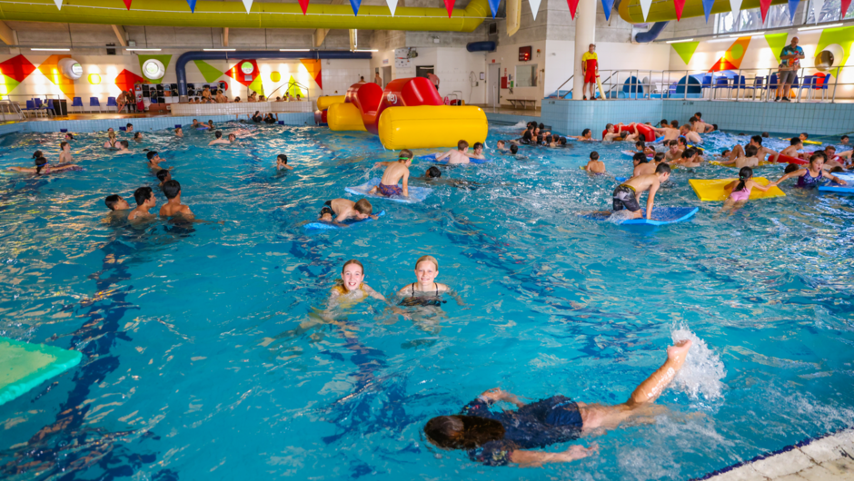 The Todd Energy Aquatic Centre indoor pool is open for swimming year-round.