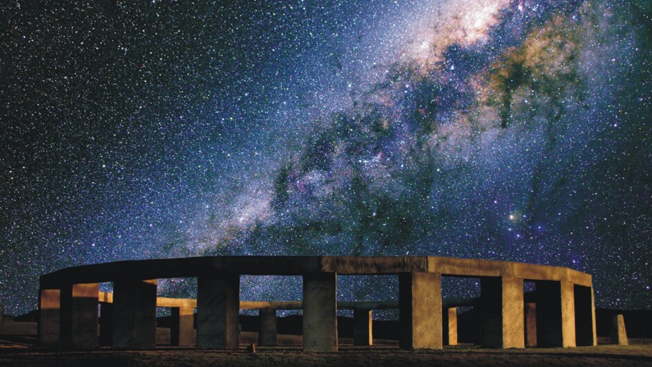 Milky Way over Stonehenge Aotearoa