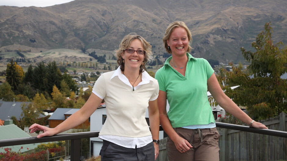 Your Hosts Suzie and Caroline at Criffel Peak Wanaka