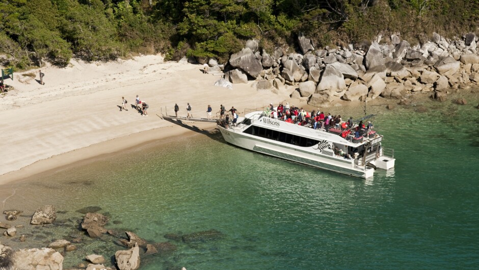 Dropping off for a great day out in Abel Tasman National Park