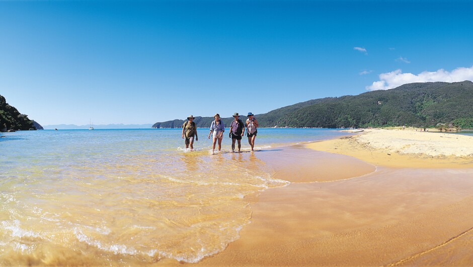 Walking along the Abel Tasman Coast