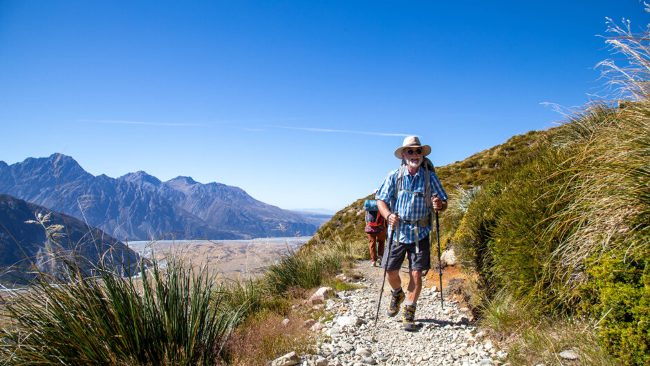 Overlooking the Tasman Valley from the Sealey Tarns track