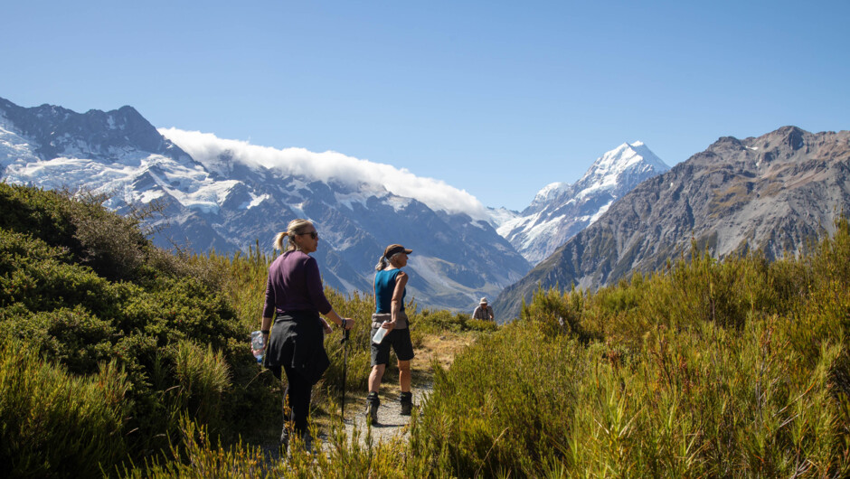 Walking the Hooker Valley Track