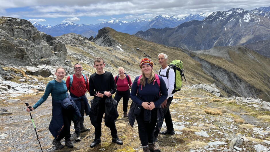 Family group heading up Larkins.