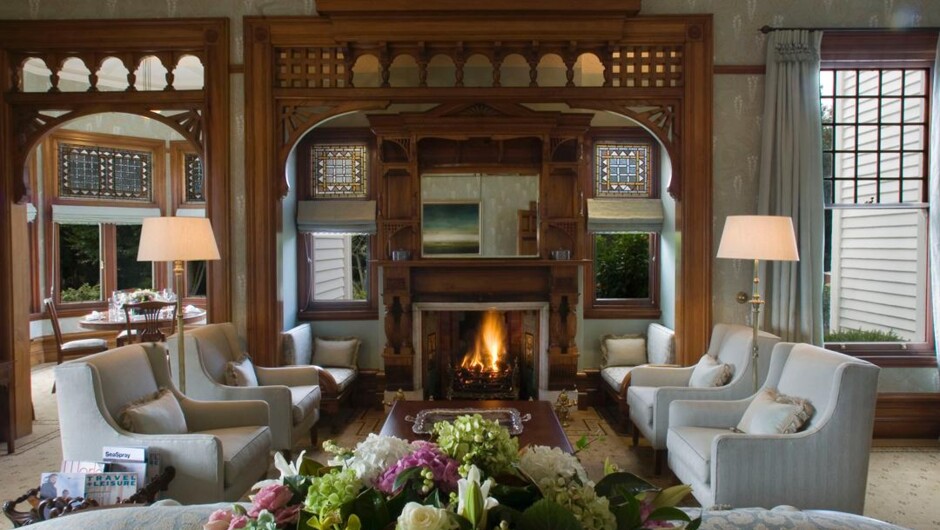 The Drawing Room at Otahuna Lodge