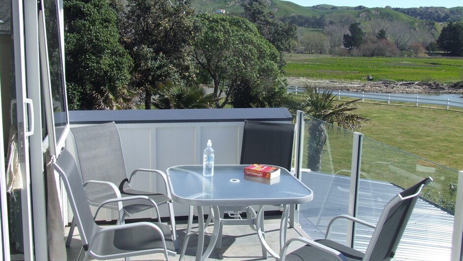 Upper deck & rural view, Esther's Cottage