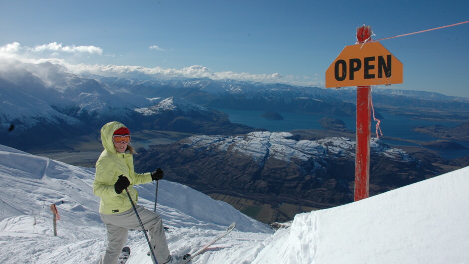 The typical Treble Cone view of Lake Wanaka from the Home Basin