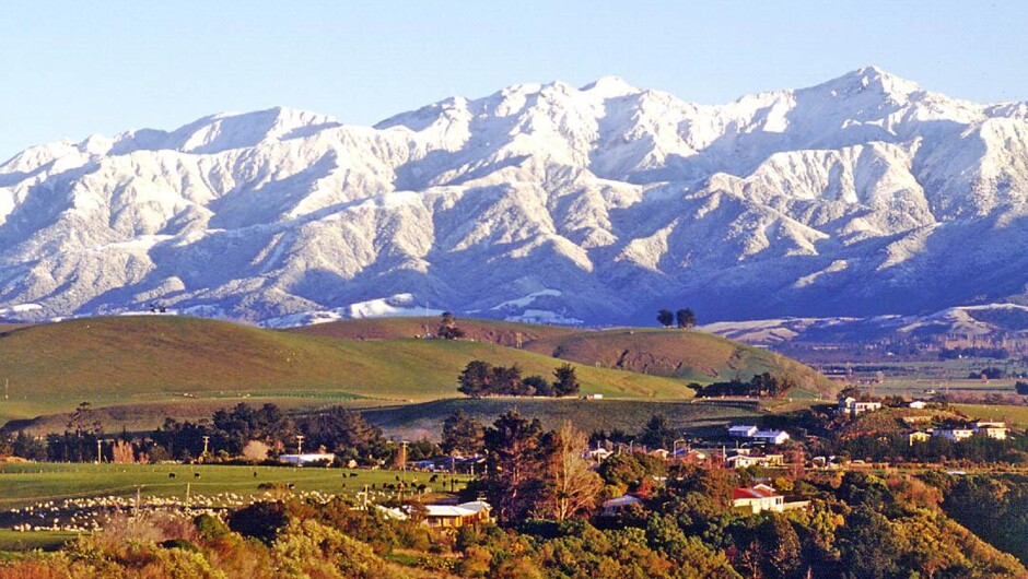 Snow on Kaikoura Mountains