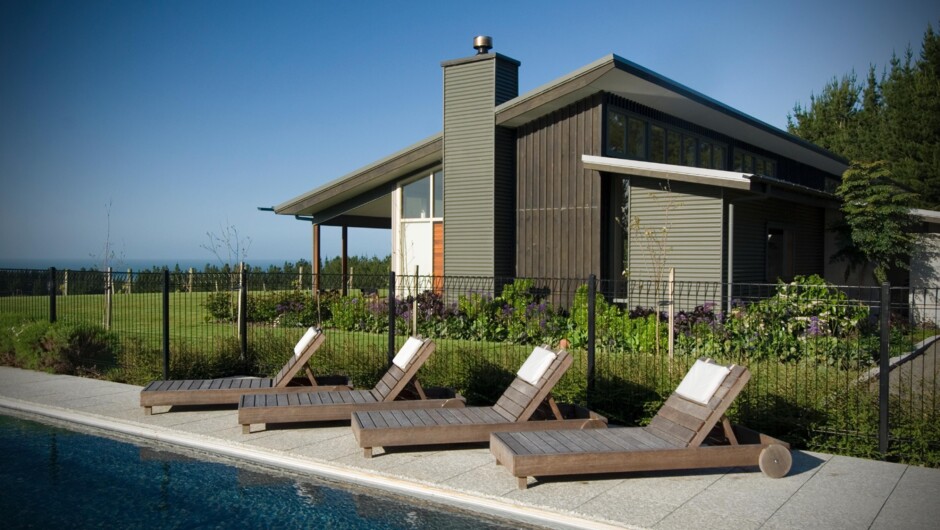 Haumoana House from the pool