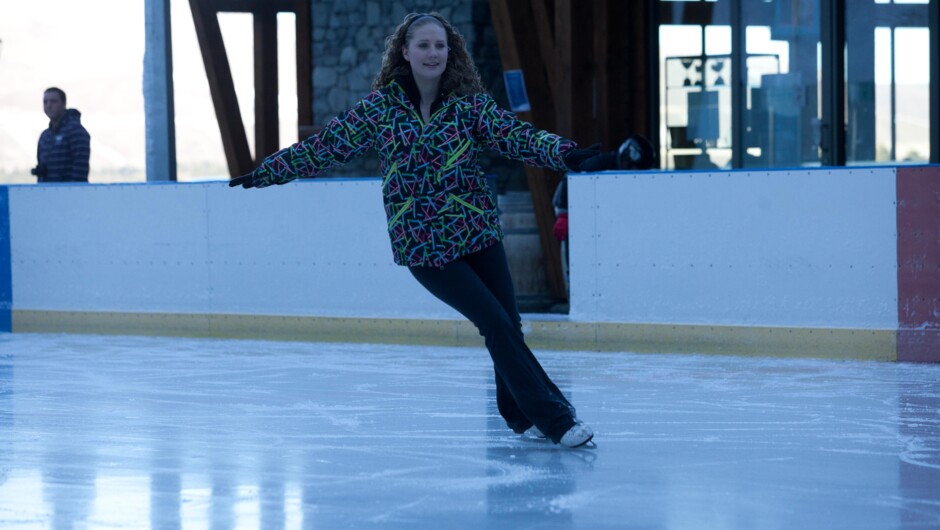 Skating at Tekapo Springs