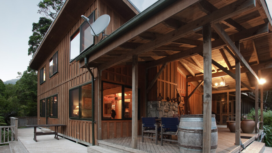 Rough and Tumble Bush Lodge from the extensive decks