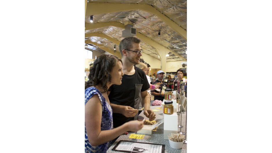 Visitors to Huka Honey Hive enjoy free tastings of unique single source NZ honey