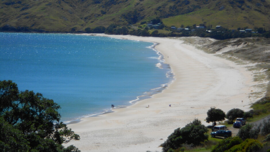 View down the beach