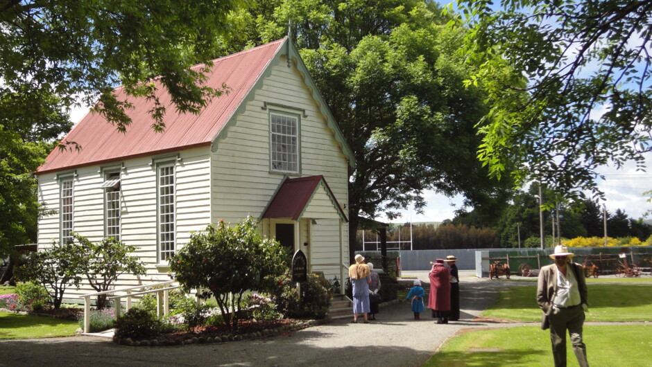 Historic Church in Cobblestone Museum grounds.