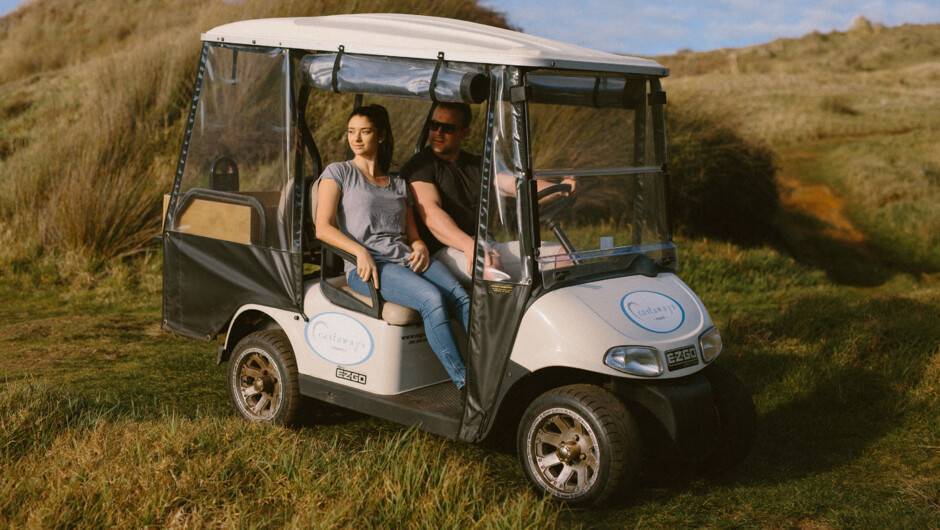 Scenic drive across the cliff tops to your tent