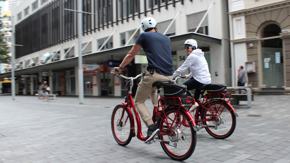 Cruising on Fort Street, just outside our HQ in the city centre