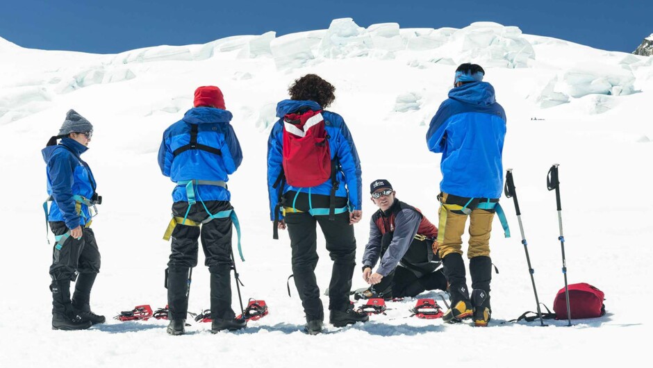 Receiving Snow Shoe Instruction.